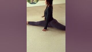 Yogini Slides into Split For Yoga Challenge #shorts