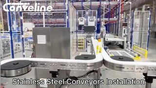 Flexible Chain Conveyors, SS304 Conveyors, Stainless Steel conveyors, Bottle handling conveyors,