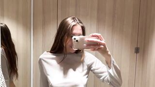 [4K] Transparent Clothes with Olga Kiss | See-Through Try On Haul At The Mall