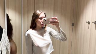 [4K] Transparent Clothes with Olga Kiss | See-Through Try On Haul At The Mall