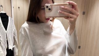 [4K] Transparent Clothes with Olga Kiss | See-Through Try On Haul At The Mall