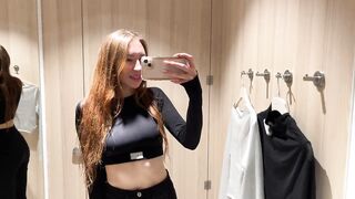 [4K] Transparent Clothes with Olga Kiss | See-Through Try On Haul At The Mall