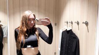 [4K] Transparent Clothes with Olga Kiss | See-Through Try On Haul At The Mall