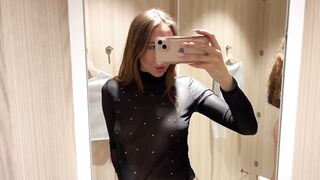 [4K] Transparent Clothes with Olga Kiss | See-Through Try On Haul At The Mall