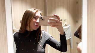 [4K] Transparent Clothes with Olga Kiss | See-Through Try On Haul At The Mall