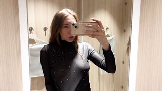 [4K] Transparent Clothes with Olga Kiss | See-Through Try On Haul At The Mall