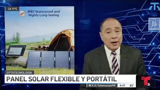 Éste es un panel solar flexible que le permite recargar su teléfono celular en cualquier lugar