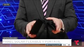 Éste es un panel solar flexible que le permite recargar su teléfono celular en cualquier lugar