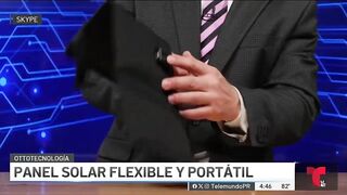 Éste es un panel solar flexible que le permite recargar su teléfono celular en cualquier lugar