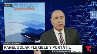 Éste es un panel solar flexible que le permite recargar su teléfono celular en cualquier lugar