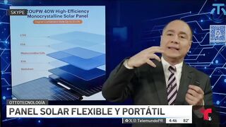 Éste es un panel solar flexible que le permite recargar su teléfono celular en cualquier lugar