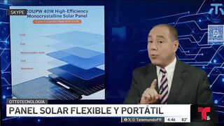 Éste es un panel solar flexible que le permite recargar su teléfono celular en cualquier lugar