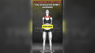 Quick Standing Stretches You Should Do Every Morning #stretching #cardio #fitness