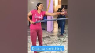 Dupatta stretching #flexibility ##lossarmfat##shortvideo ##youtubeshorts ##weightloss
