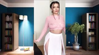 Oops, I showed a little more... Try on Haul || regular Transparent dress and hot skirt.