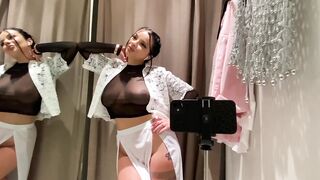 [4K] ????18+???? *TRANSPARENT* try on haul in the mall 2024 new