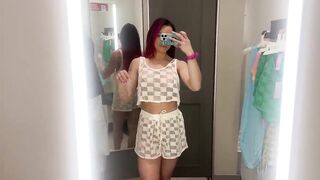 [4K] Transparent Mesh Try on Haul Clothes | See-Through & Braless