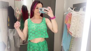 [4K] Transparent Mesh Try on Haul Clothes | See-Through & Braless