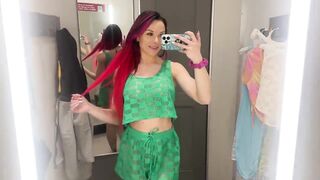 [4K] Transparent Mesh Try on Haul Clothes | See-Through & Braless