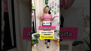 anaarkali kurta from Ajio try on haul #youtubeshorts #haul #viral