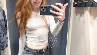 ???? [4K] See-Through Clothes | Try on Haul With Redhead | No Bra Trend & Transparent Fabric ????