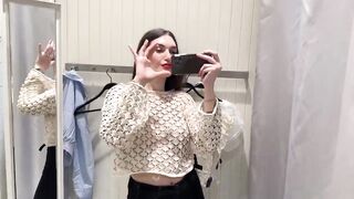 [4K] TRY ON HAUL CLOTHES | VERY TRANSPARENT AND SEE THROUGH | NO BRA #1million @dazzlenow