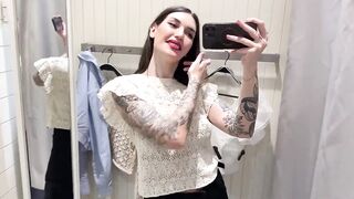 [4K] TRY ON HAUL CLOTHES | VERY TRANSPARENT AND SEE THROUGH | NO BRA #1million @dazzlenow