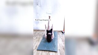 Wall yoga sequence | How to do wall yoga #divayoga #malaikaarora #yogacoach #vanshikapandey