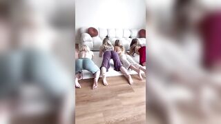 Four Girl Stretching Yoga Flow