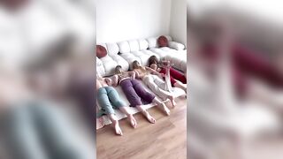 Four Girl Stretching Yoga Flow