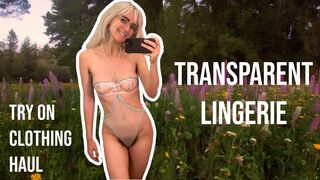 4K Transparent LINGERIE Victoria's Secret Dressing Room Try On Review