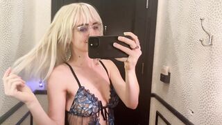 4K Transparent LINGERIE Victoria's Secret Dressing Room Try On Review