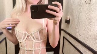 4K Transparent LINGERIE Victoria's Secret Dressing Room Try On Review