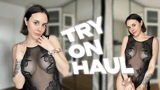 4K TRANSPARENT See-Through TIGHT BODYSUIT Try On Haul with Sofia Alba