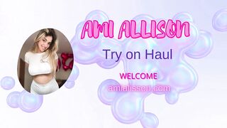 4K Transparent LINGERIE try on haul with AMI 2024