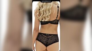 4K VERTICAL] EXQUISITE SPRING SUMMER BLACK LINGERIE TRY ON