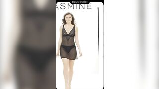 4K VERTICAL] EXQUISITE SPRING SUMMER BLACK LINGERIE TRY ON