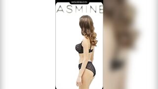 4K VERTICAL] EXQUISITE SPRING SUMMER BLACK LINGERIE TRY ON