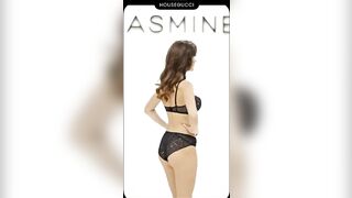 4K VERTICAL] EXQUISITE SPRING SUMMER BLACK LINGERIE TRY ON