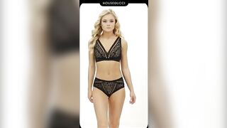 4K VERTICAL] EXQUISITE SPRING SUMMER BLACK LINGERIE TRY ON