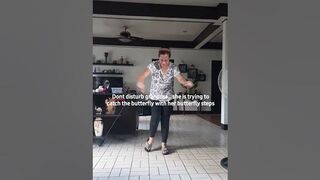 # Dancing grandma # just for fun # stretching exercise # good for health