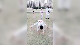 front sitting hand spring+stretching|martial arts|ana brothers