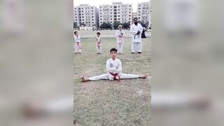 front sitting hand spring+stretching|martial arts|ana brothers