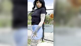 Skirt try on haul blue athletic skirt #alt #tattoo #tryon #haul #tryonhaul