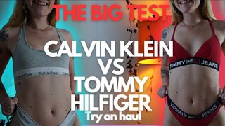 Calvin Klein vs Tommy Hilfiger- Lingerie Try On Haul