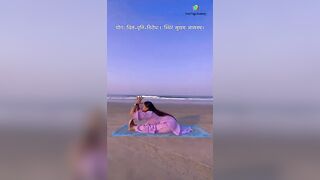 Yoga poses sequence on the beach #yogaurmi #urmiyogaacademy #yoga #fitness #yogateacher #yogaasana