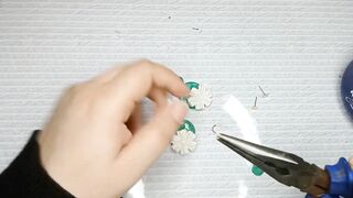 Clay earrings using cutter with flowers | clay earrings tutorial | flexible clay earrings tutorial