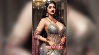 Indian model in saree and bikinis