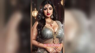 Indian model in saree and bikinis