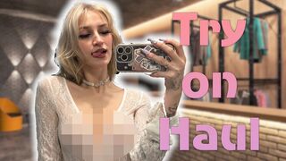 [4K] Transparent See-Through Clothes Try-on Haul | No Bra Trend Haul 2024